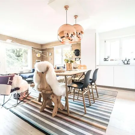Modern City Chic Styling Whilst Incorporating Alpine Features Apartment
